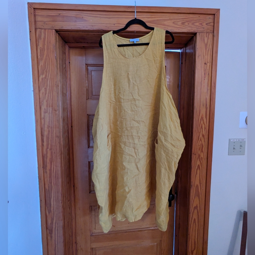 Lin Blanc Yellow Pinafore